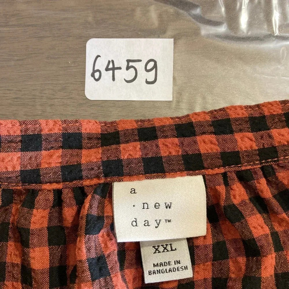 A New Day Gingham Casual Pull-Over Top size XXL - Picture 10 of 10